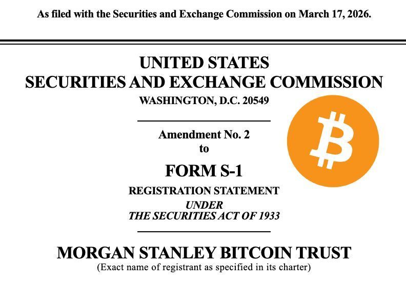 摩根士丹利提交首家银行现货比特币ETF申请