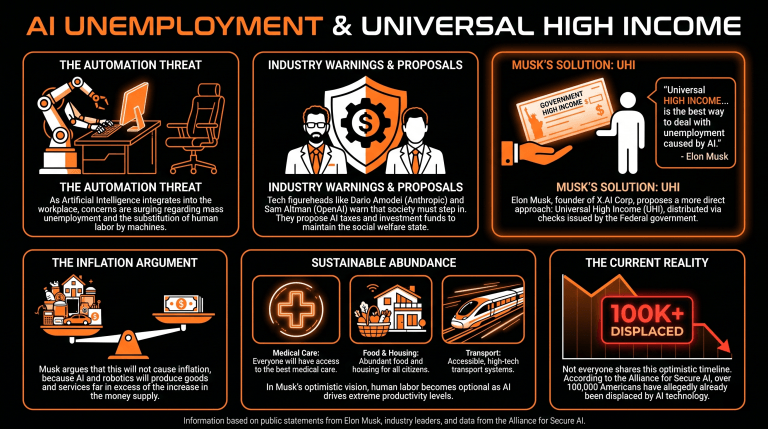 Elon Musk Pushes 'Universal High Income' Checks as Ultimate Solution for AI  Unemployment