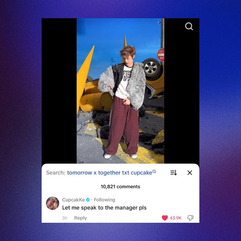 CupcakKe回应TXT TikTok换歌截图