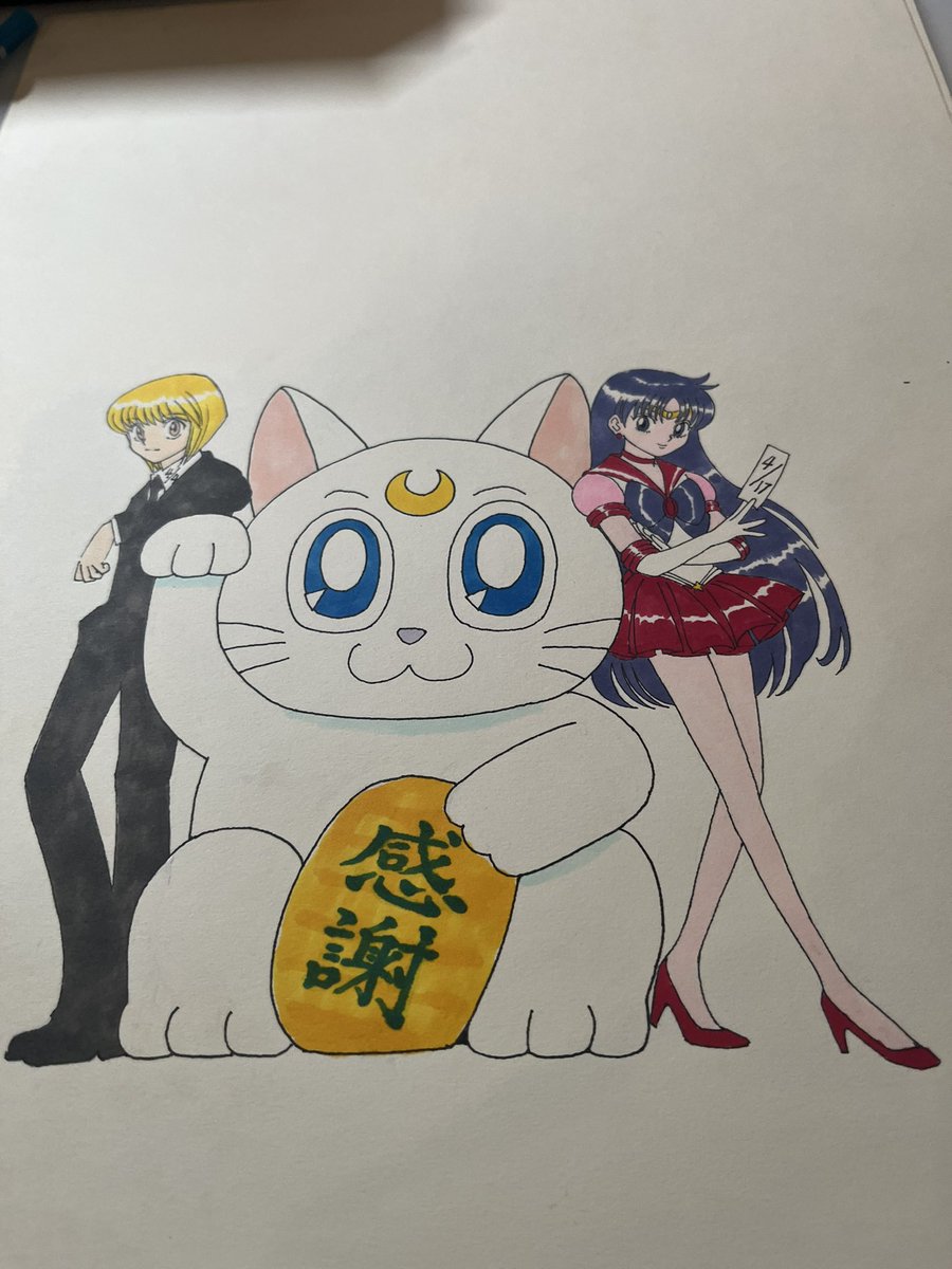 冨樫義博第430话线稿完成配图