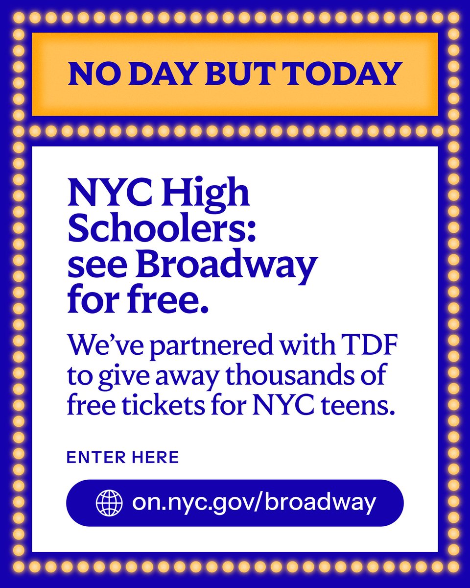 宣传海报1:NYC High Schoolers: see Broadway for free。
