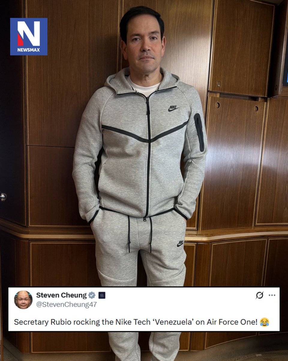 Marco Rubio 在空军一号上着类似服装