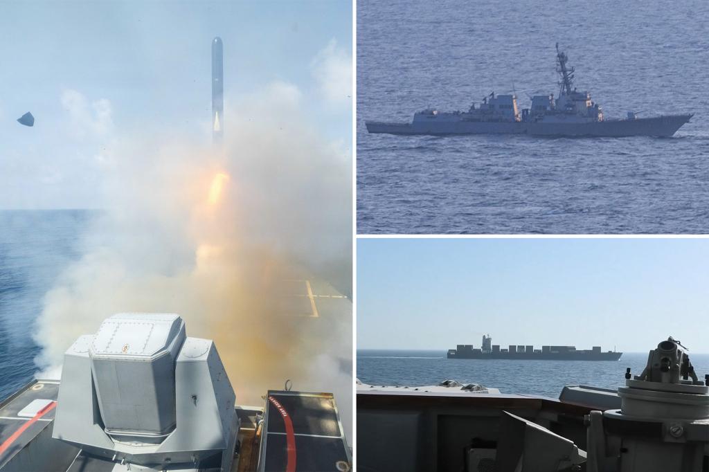 US Navy destroyer 'blows a hole' through Iranian cargo ship that tried to  break Hormuz blockade, Trump says