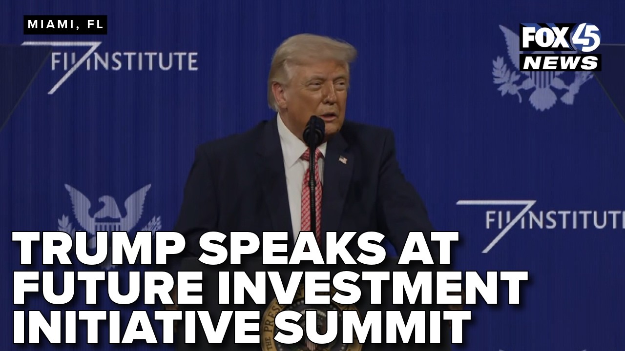 LIVE: Trump speaks at Future Investment Initiative Summit