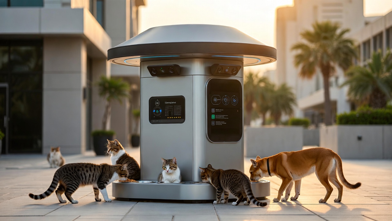 迪拜推出AI喂养流浪动物站 迪拜推出AI喂养流浪动物站