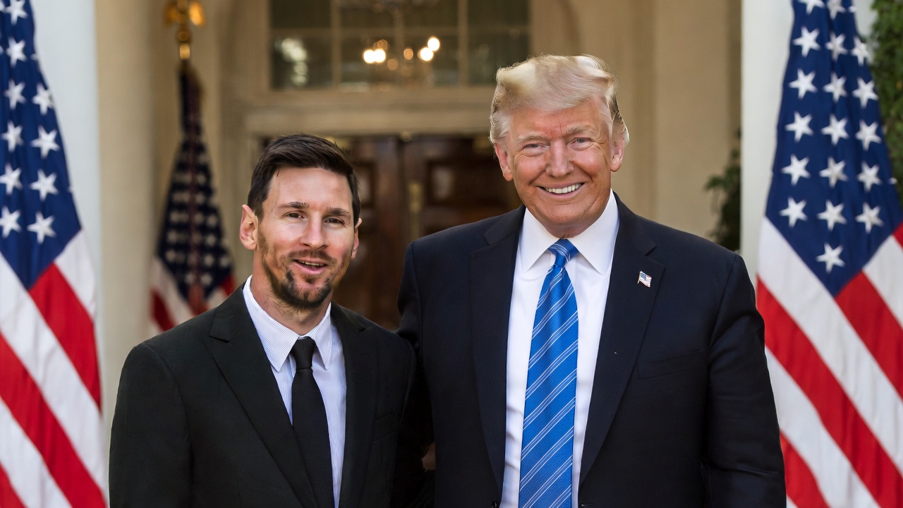 白宫“冠军绝杀”!梅西与特朗普握手瞬间,CHAMPIONS合影引爆全球病毒热梗 白宫“冠军绝杀”!梅西与特朗普握手瞬间,CHAMPIONS合影引爆全球病毒热梗