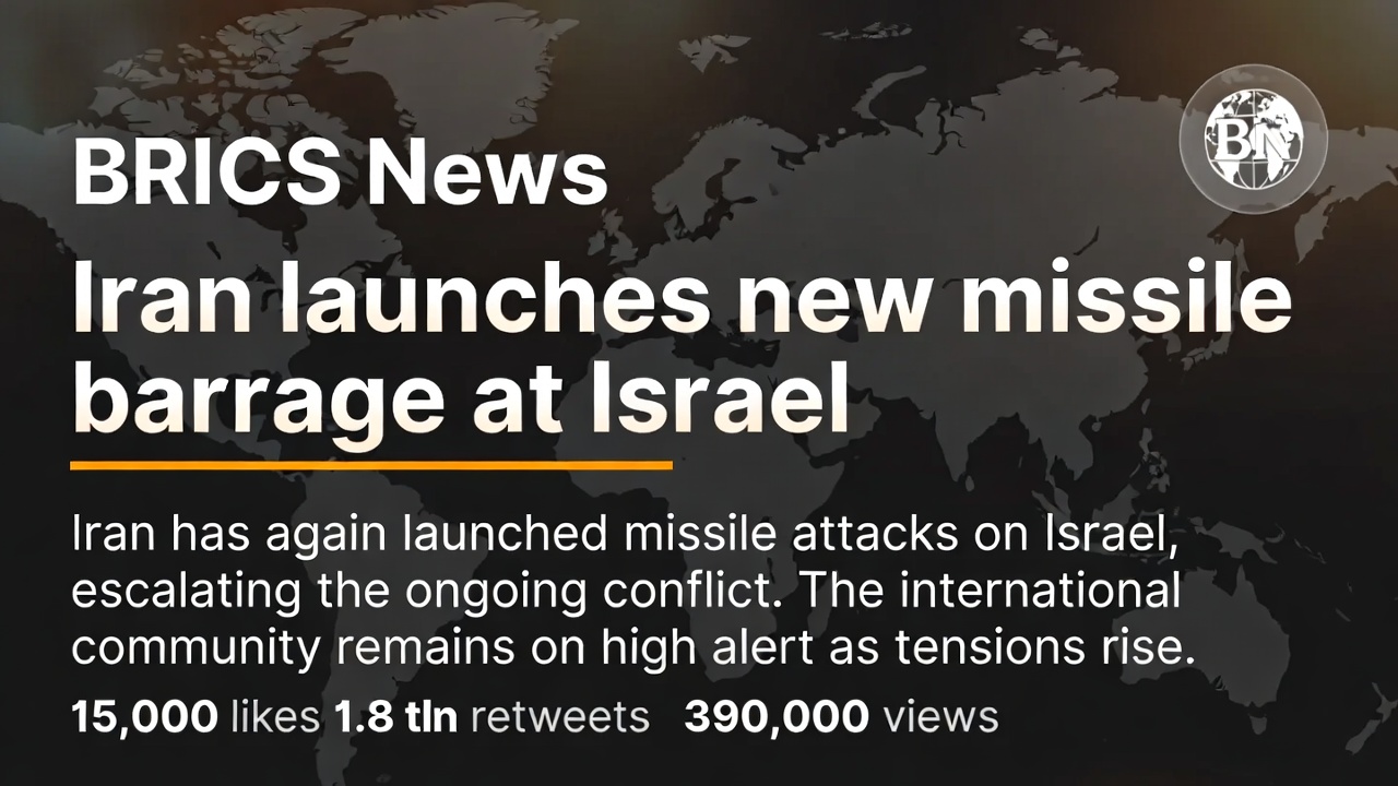 伊朗对以色列发射新一轮导弹弹幕