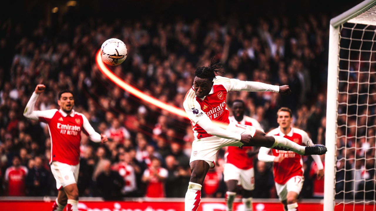 阿森纳埃泽神仙球助球队领先