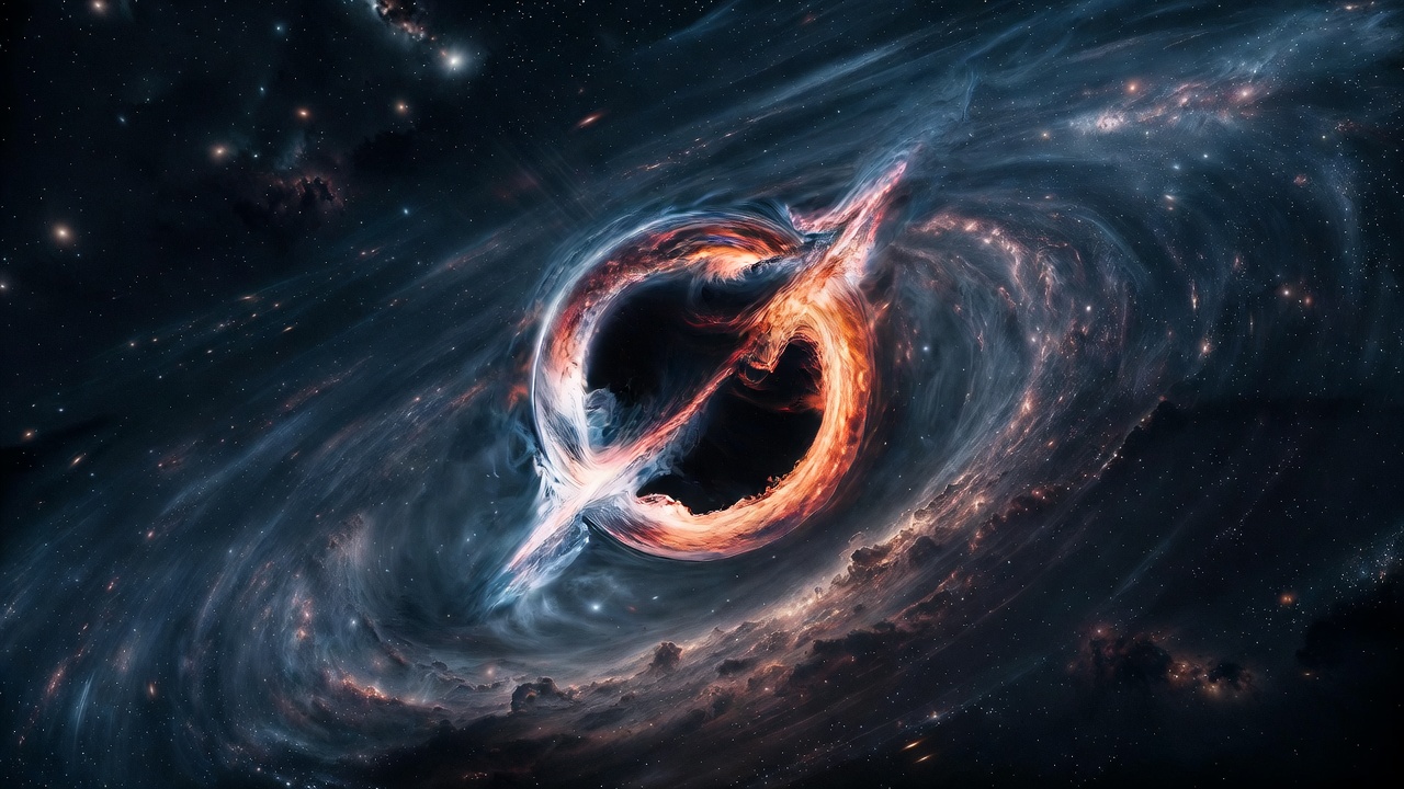 两大黑洞碰撞疑产生光线 天文学新发现