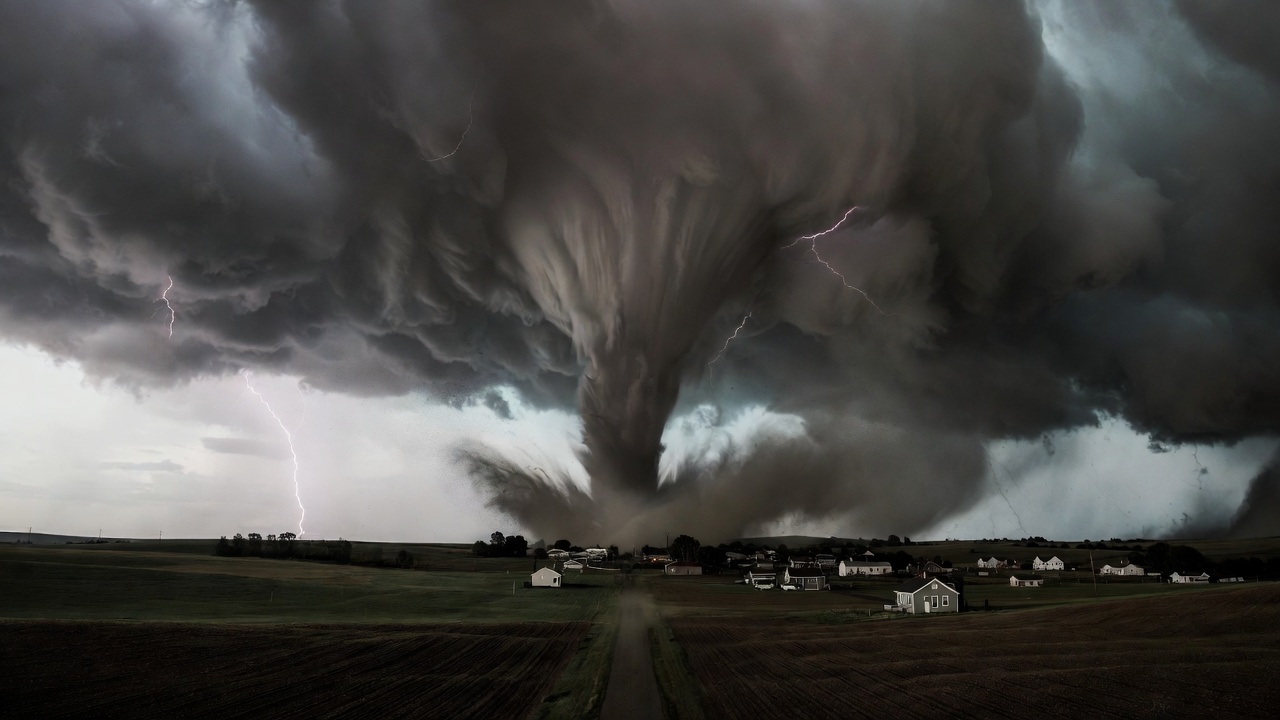 美国中部遭遇龙卷风袭击 数千万人警报