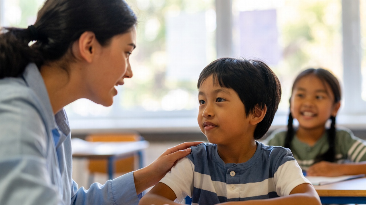 老师安置策略助不语孩开口走红