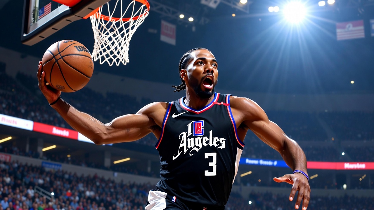 快船Kawhi伦纳德单场高效砍45分