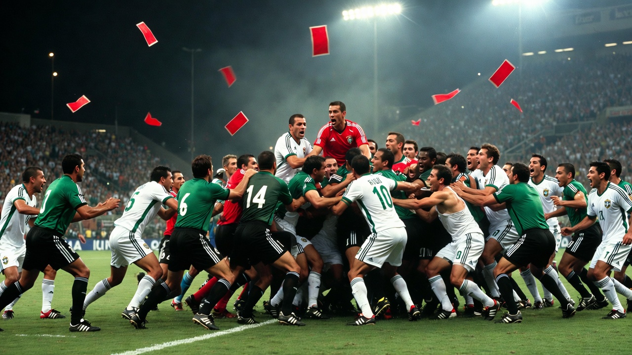 补时乱斗创纪录！23张红牌撕裂米内罗州决赛 胡尔克挥拳瞬间定格巴西足球冲突