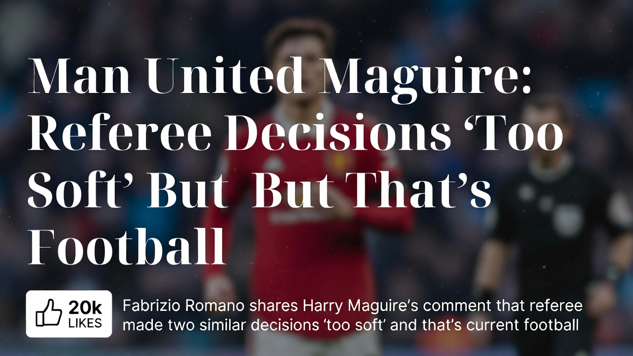 曼联马奎尔：裁判判罚“太软”但这就是足球