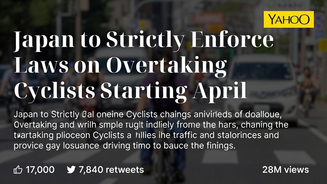 日本4月起严查开车超自行车