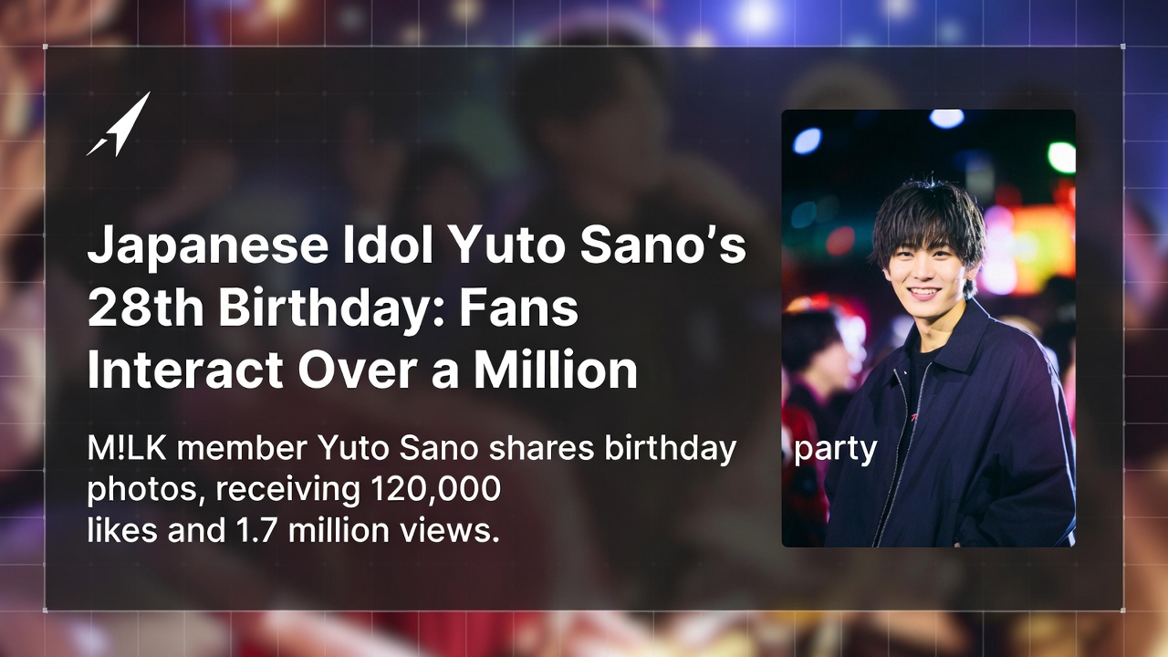 日本偶像佐野勇斗28岁生日 粉丝互动破百万