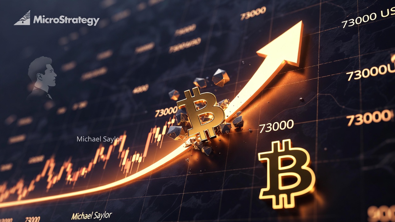 比特币突破73000美元 塞勒一周增持9454枚