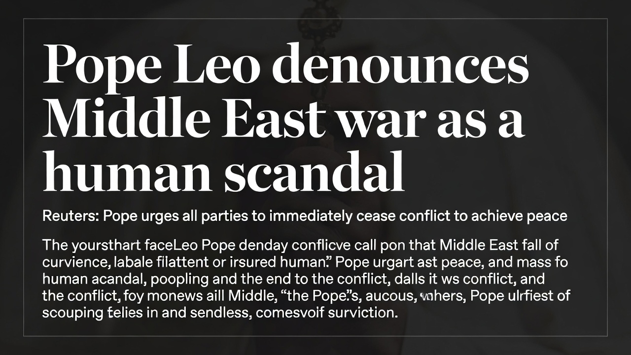教皇利奥斥中东战争为人类丑闻 教皇利奥斥中东战争为人类丑闻