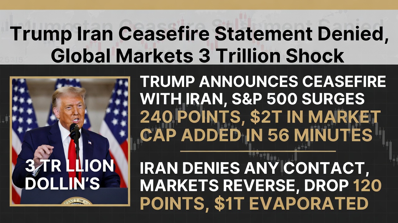 特朗普伊朗停火声明遭否认 全球市场3万亿震荡