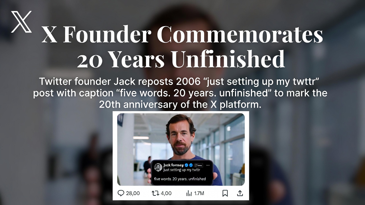 五词二十载未完:Jack X 20周年推文冲击社交平台进化格局 五词二十载未完:Jack X 20周年推文冲击社交平台进化格局