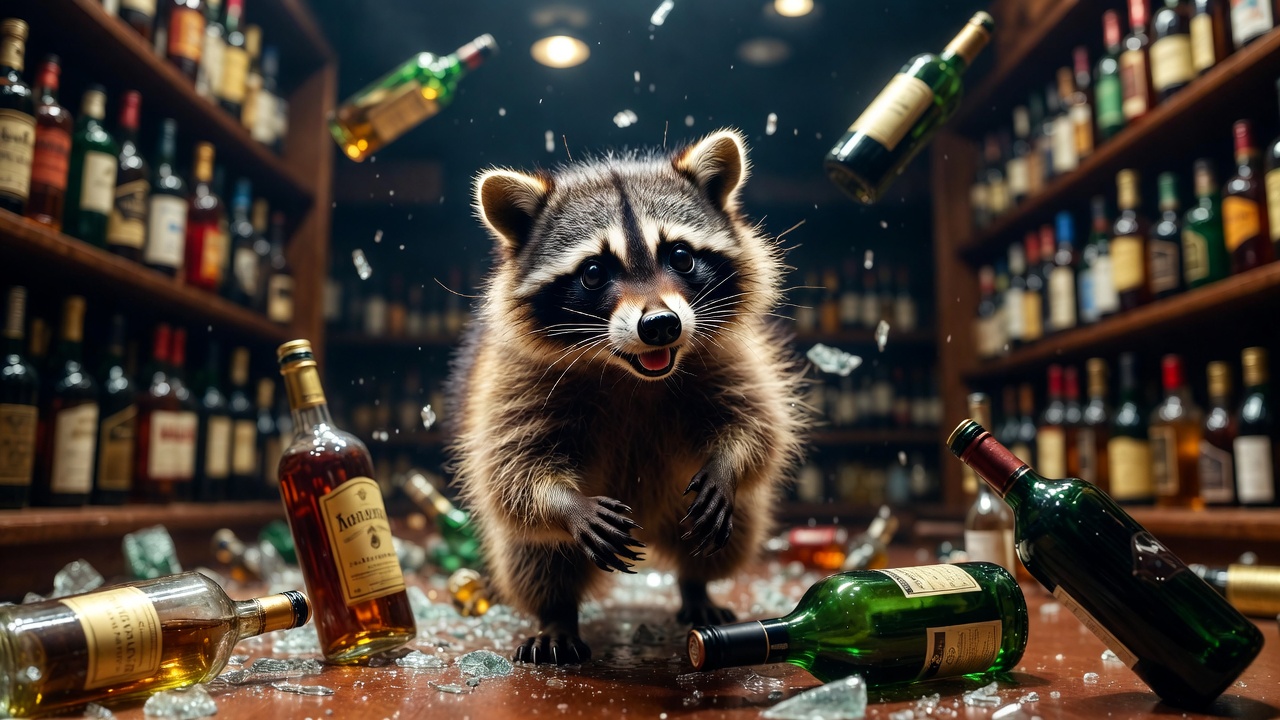 醉酒浣熊视频走红：弗吉尼亚商店闹剧里的人与自然温情