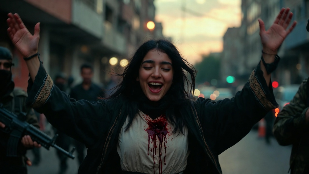 伊朗女子庆祝领袖死被枪杀